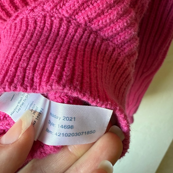 MARINE LAYER Skylar Turtleneck Sweater in Bubble Gum Size M - Picture 5 of 7